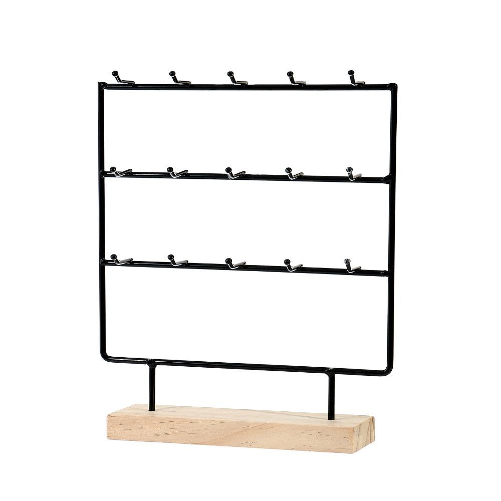 15 Hooks Earring Holder Stand 3 Tier Jewelry Holder Organizer Earring Display Rack Retail Display