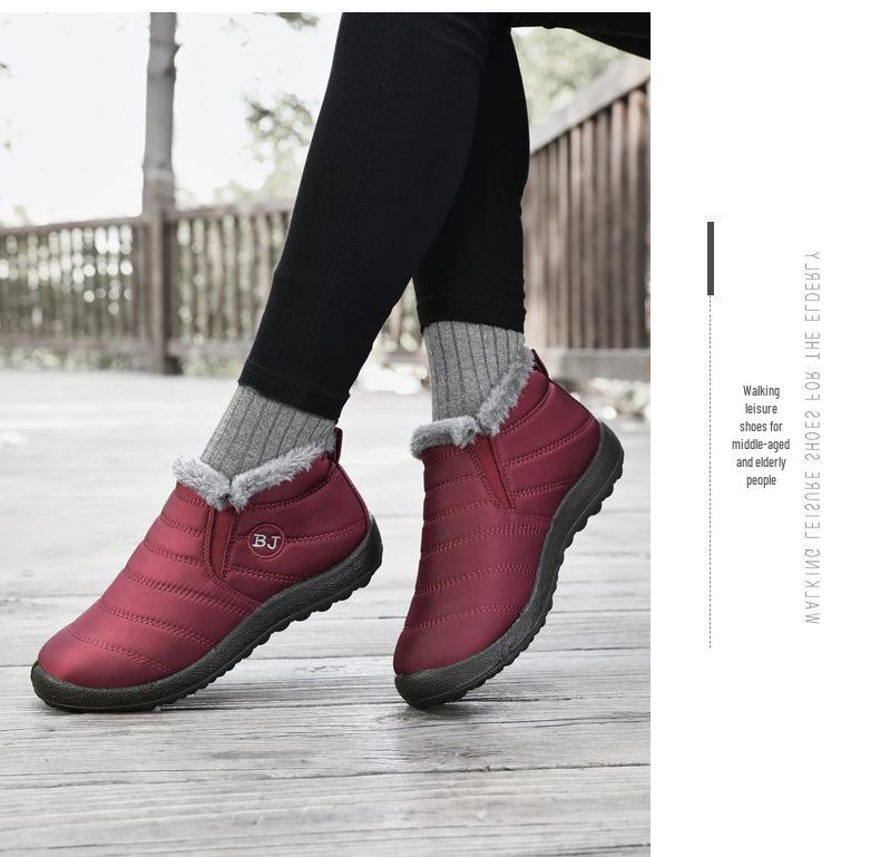 Warme Winter-Schneestiefel: Verdickte Samt-Freizeit-Baumwoll-Gehschuhe für Paare