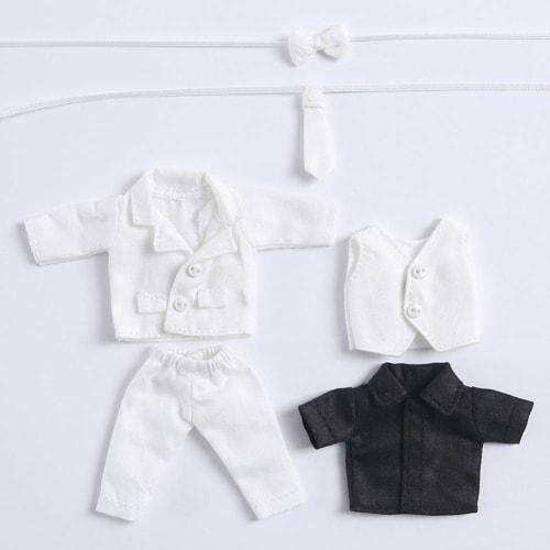 rakulifey Obitsu 11 Costume Suit Set, OB11 Size Clothes, Obitsu Clothes, 5 Colors (White)