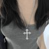 Vintage Cross Pendant Necklace Unisex Retro Punk Jewelry Accessories Gothic Grunge Chain Y2k Choker for Women Men Fashion Gifts