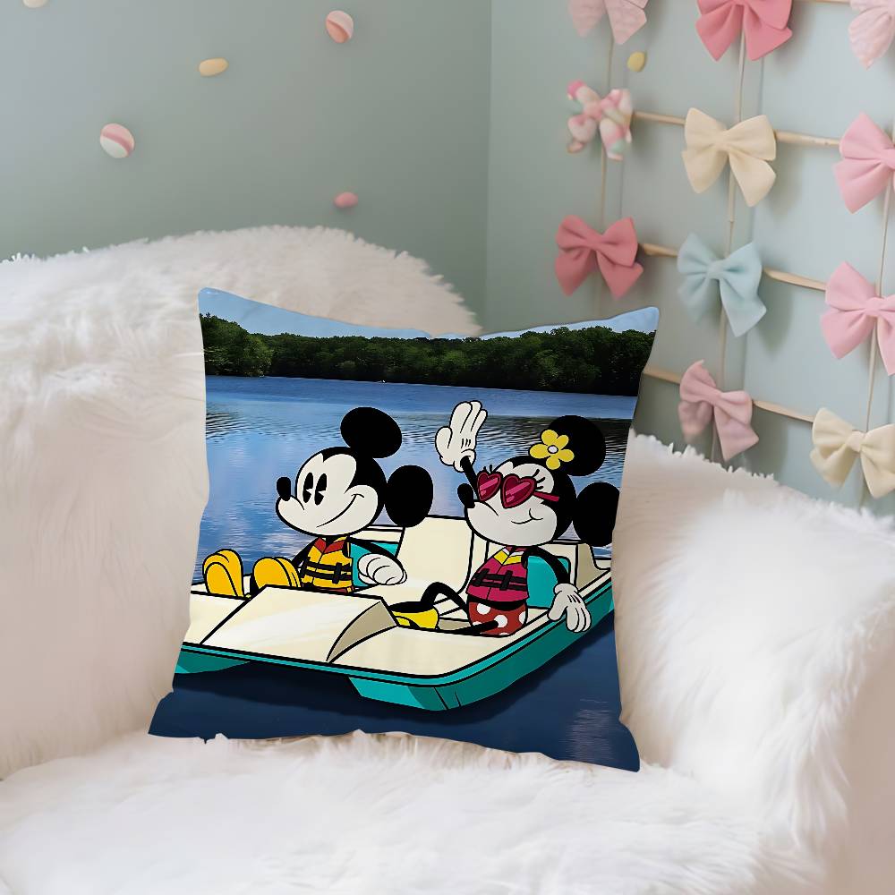 Mickey And Friends Case Plush Fabric Soft Pillowcase Double Sided Print Cushion Cover Household Gifts