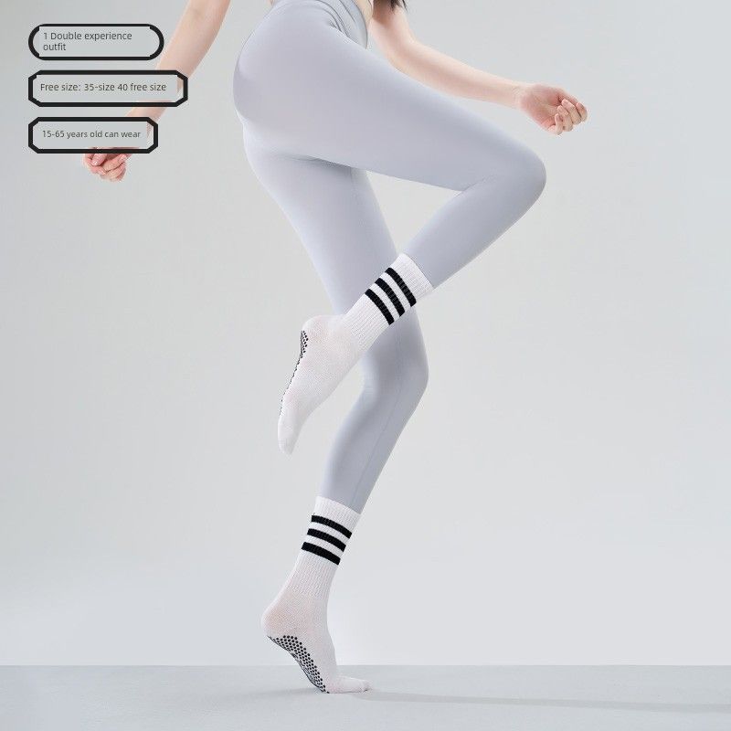 

Носки для пилатеса Носки для йоги Нескользящие Профессиональные Женские Длинные Носки до колена для аэробики в помещении Спортивные Носки Тренировочная одежда Летние [1 pair of experience] Pure White