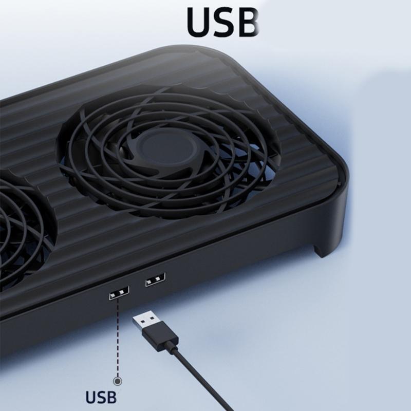 USB Powered Cooling System For Networking Devices 140mm Silents Fan Design Supports Multiple Device Placement