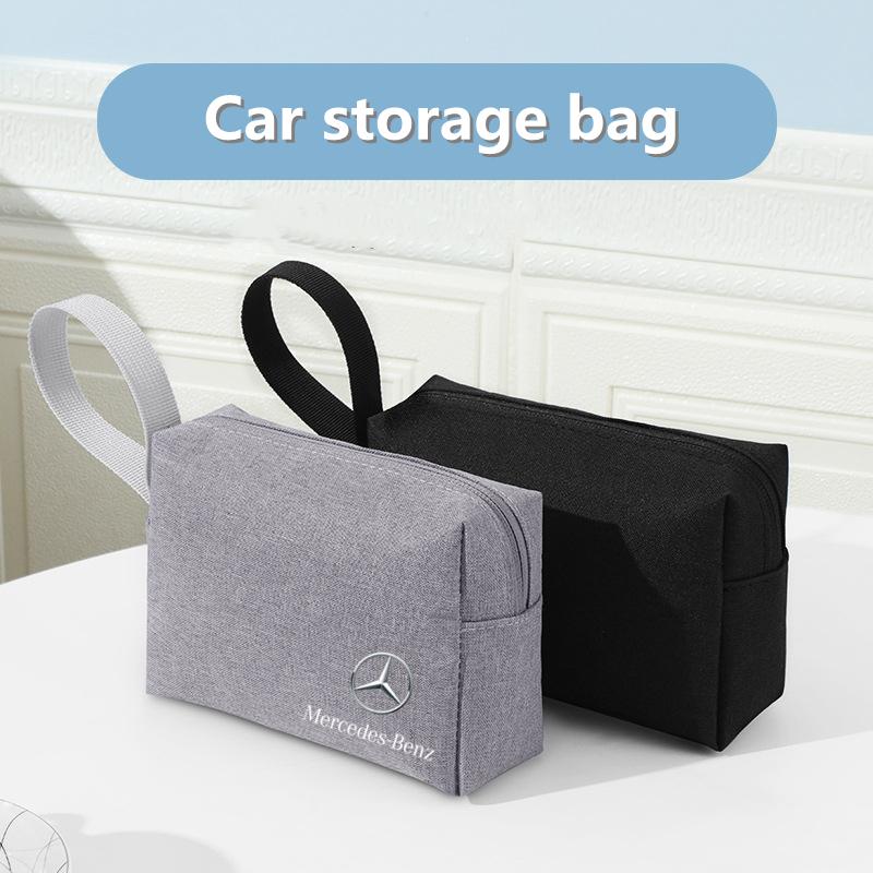 Car Organizer Bag Portable Digital Storage Bag Wallet For Mercedes Benz W203 W204 W205 W206 W212 CLK GLA C E S Class Accessories OQ4
