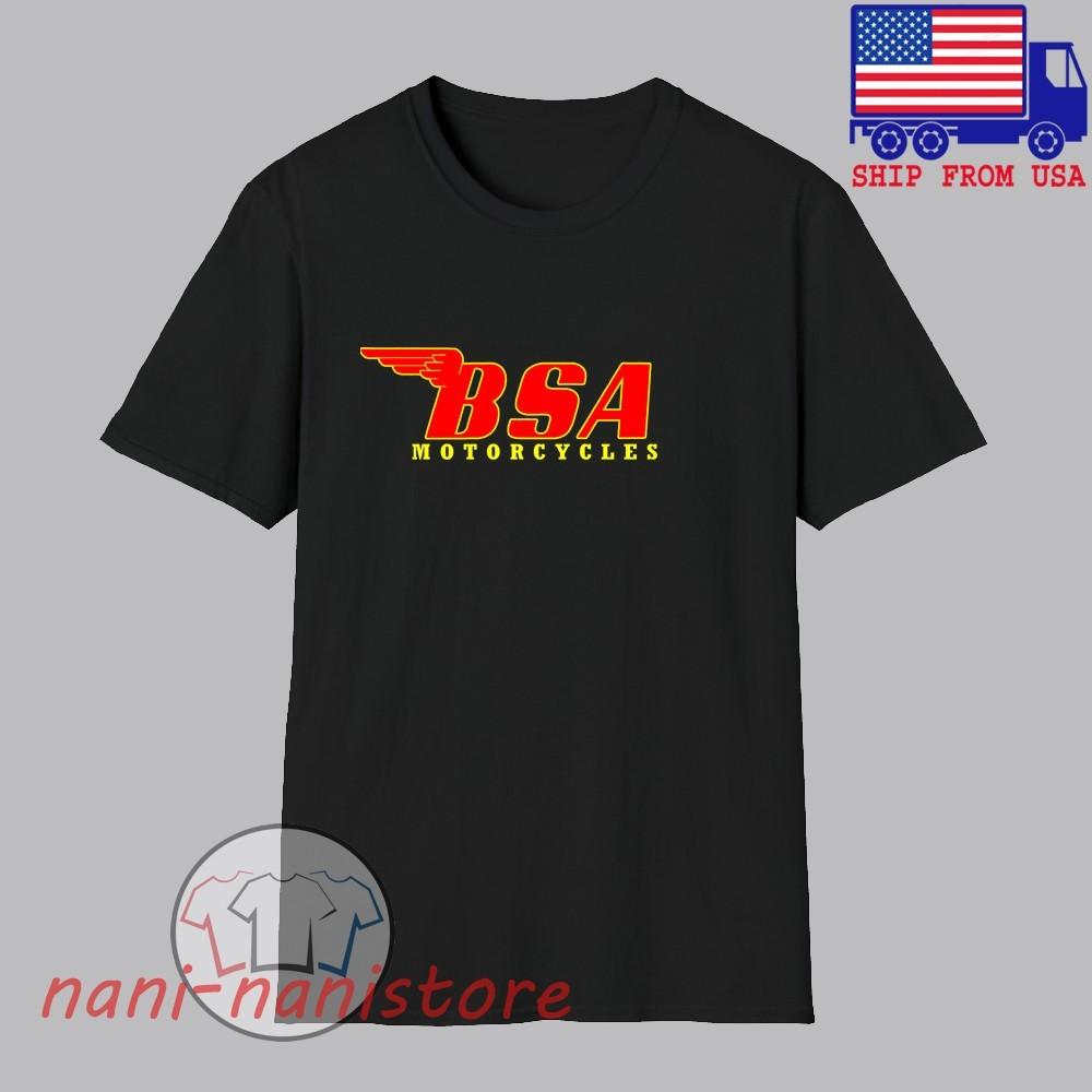 BSA Motorcycles Men#039;s Black Size S5XL Unisex T-Shirt XL