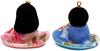 Osaka Choseido Compact Mini Hina Dolls with Name Engraving and Wooden Plaque Chirimen Fabric Hina Dolls Hina (Hina Dolls) (Shipped Separately) -