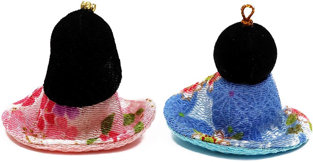 Osaka Choseido Compact Mini Hina Dolls with Name Engraving and Wooden Plaque Chirimen Fabric Hina Dolls Hina (Hina Dolls) (Shipped Separately) -