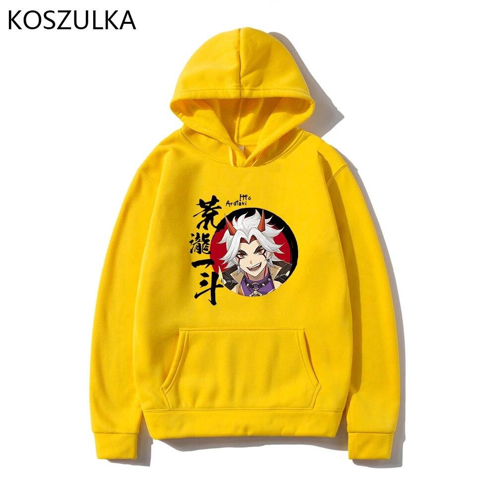 

Крутые толстовки с капюшоном Arataki Itto Genshin Impact, женская толстовка в стиле Харадзюку, модные зимние новые толстовки, пуловер с капюшоном Genshin 3XL