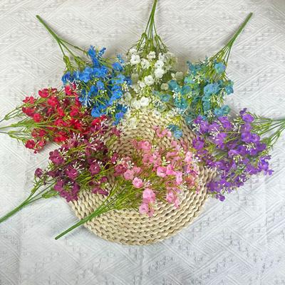 1Pc Fresh Pastoral Style Simulation 5-pronged Wintersweet Baby's Breath Bunch of Flowers