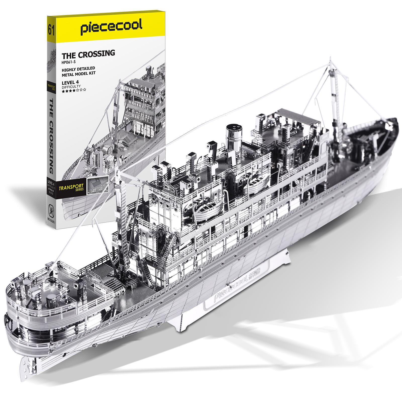 Piececool New Product Ideas 2023 Fashion Diy Toys Diy Craft Kit the Crossing Building Blocks Toys 3d Puzzles for Adults серебряный