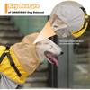 LIANZIMAU Waterproof Dog Raincoat 4 Legs with Leash Hook Reflective Adjustable Belly Strap Clear Hood Lightweight Polyester for Small Medium Large