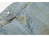 Unisex Retro Distressed Wide-Leg Jeans - Loose Fit, Floor-Length