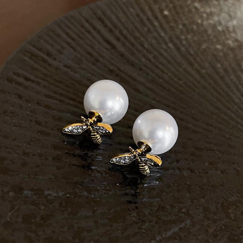 European and American Exaggerated Diamond-encrusted Flower Bow Fringed Earrings Personalized Earrings Internet Celebrity Temperament Earrings