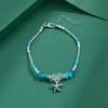 Bohemian Starfish Bracelet: Natural Stone & Seashell Beaded Anklet