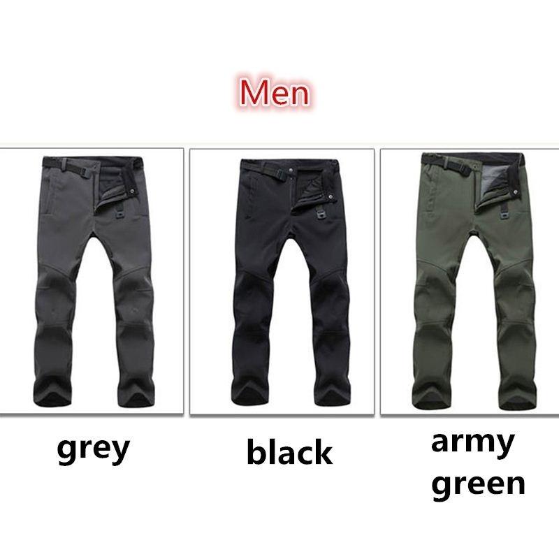 Höst/vinter Herr Mode Trekking Fleece Klättring Långbyxor Fiske Vandringsbyxor Varma skridskobyxor Plus Size