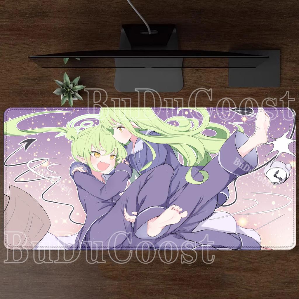 HD Printing Blue Archive Mousepad Highlander Railroad School Nozomi Hikari Anime Girl Mouse Pad Keyboard Non-slip Base Desk Mat