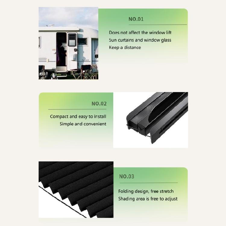 Privacy Shade Double Layer Sun Blocker Trailer Door Blind for Entry Door Window