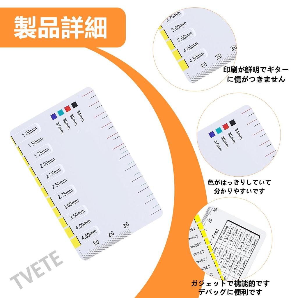 TVETE String Height String Height Guitar Scale Reference Size Plastic Guitar String Height Ruler Ruler Guitar Guitar Maintenance Tool Guitar Tool
