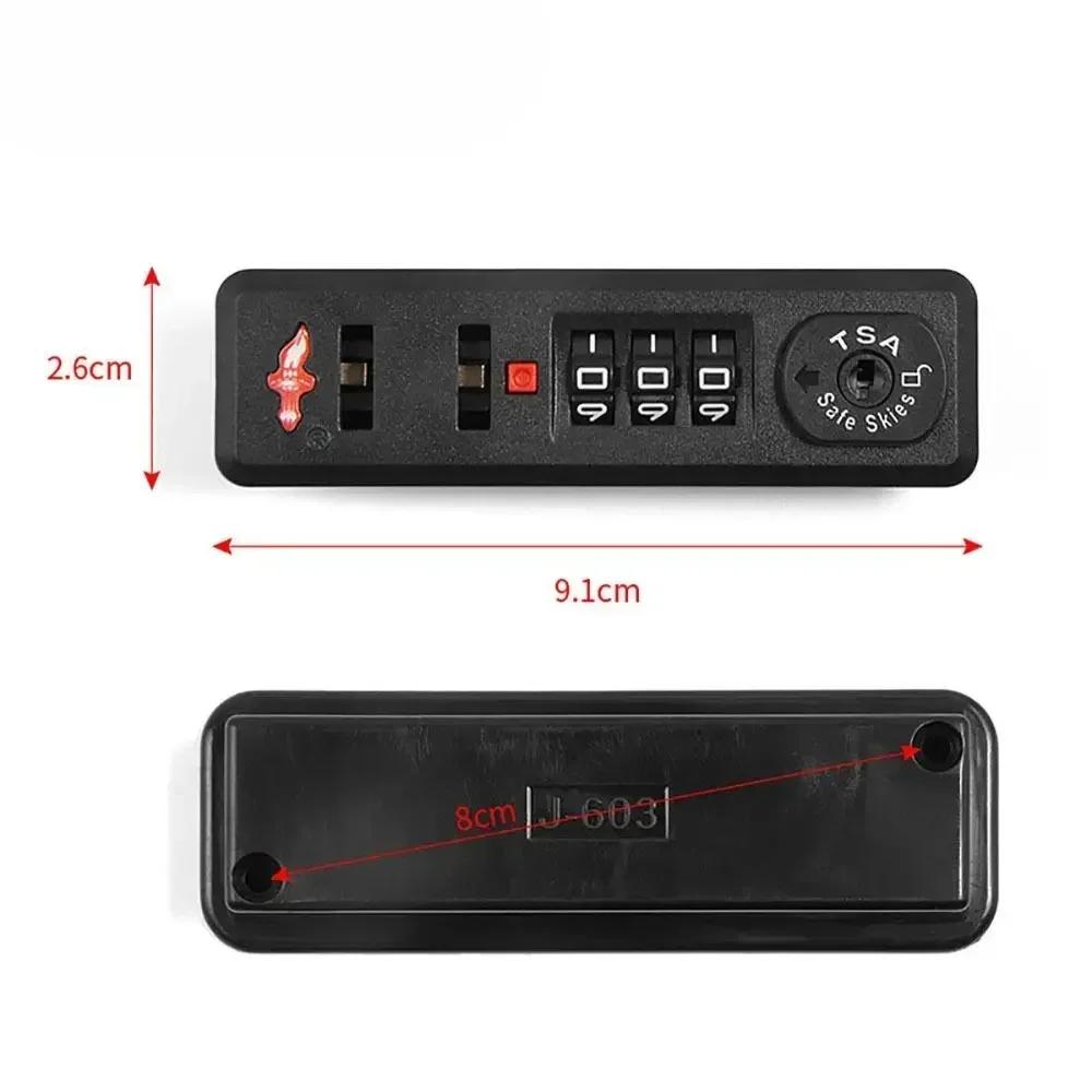 TSA007 Cadeado de Senha Alfândega Cadeado de Combinação de 3 Dígitos Multiuso Para Bagagem de Viagem Mala Cadeado de Código Antifurto