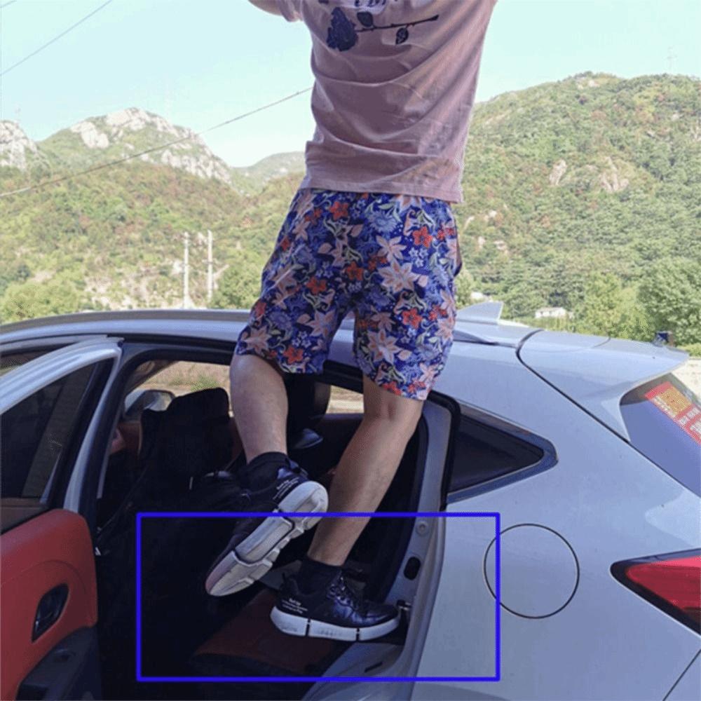 Anti-slip Foldable Car Door Step Aluminium Zinc Zinc Alloy Car Pedal Roof Auxiliary Pedal Roof  Safety Hammer