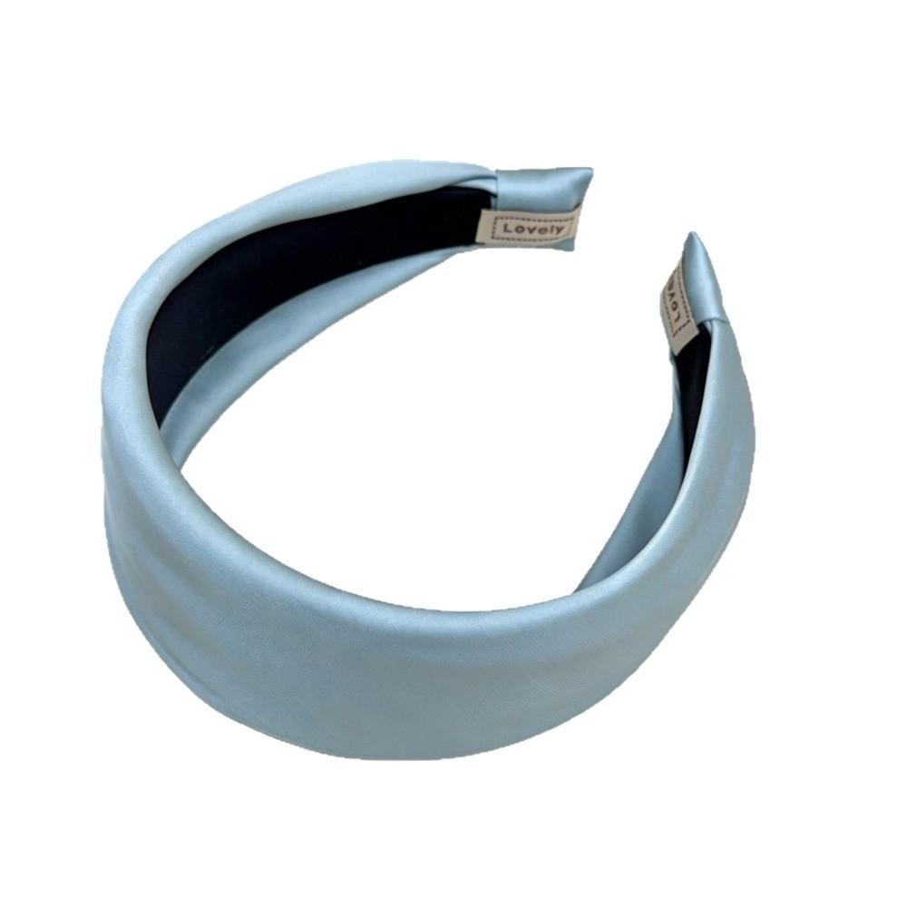 Wide-Brimmed Satin Headband Solid Color Hair Hoop Band New Silk Hair Band Girls
