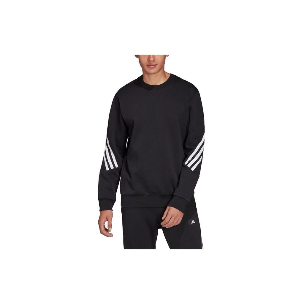 Adidas FI Crew Sweatshirt With Striped Panel Men Sweatshirt Black H46538