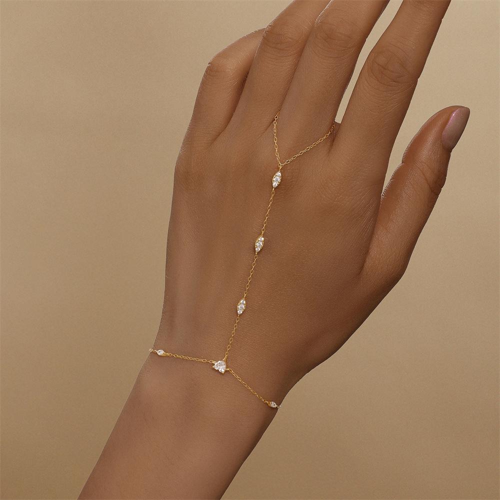 CANNER European American Style Eight-Pointed Star Zircon Bracelet S925 Silver Personality Simple Versatile Bracelet