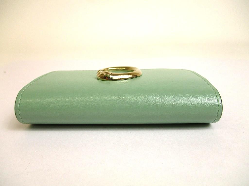 Authentic Cartier Panthere de Cartier Mint Green Leather Gold H/W Mini Wallet #a915  Refurbished
