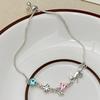 New Silvery Geometric Sparkling Zircon Cat Bracelet for Women Unique Trend Fashion Personality Sweet Versatile Jewelry Gift
