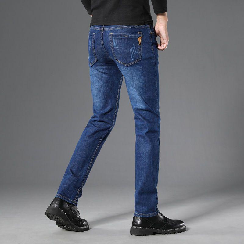 Men's Jeans, Young and Middle-aged Straight Slim Long Pants, Casual All-match Jeans