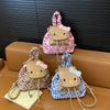 Cartoon Cute Cat Boys And Girls Backpack Fashion Leopard Print Boys And Girls Small Schoolbag Children'S Backpack