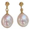 Water drop pearl earrings women's 2024 new trendy temperament baroque earrings silver needle earrings light luxury niche wholesale