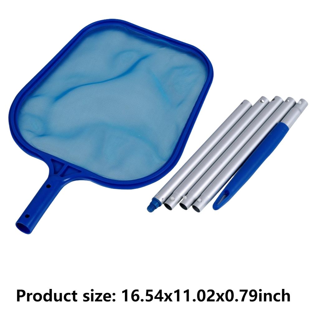 

Swimming Pool Leaf Skimmer Net 5 Sections Aluminum Pole Pool Cleaning Net Telescopic Removal Outdoor Hot Tubs & Accessories синій