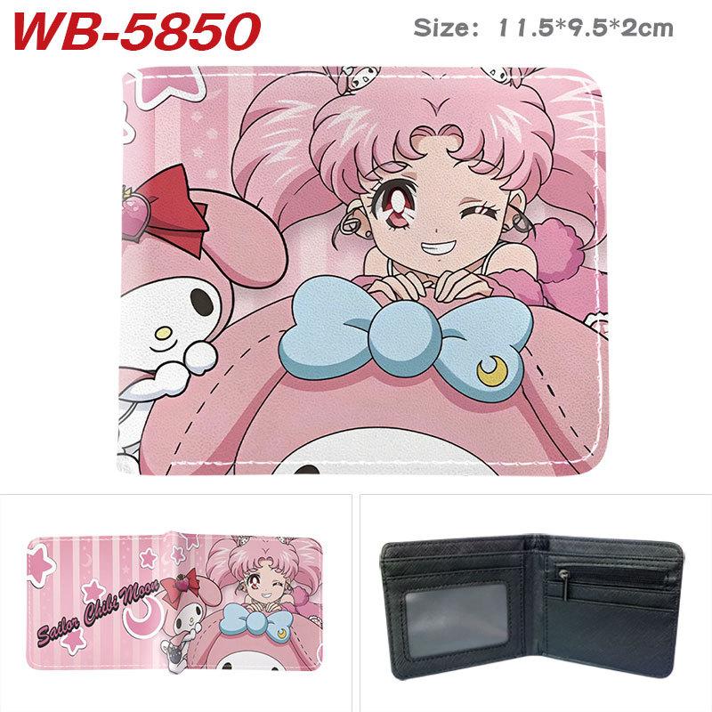 Sailor Moon Wallet Summer New Cartoon Print Bifold Cute Short Purse for Teens Students Boys Girls