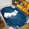 Floral Bunny Living Room Nonslip Area Rug Soft Carpet For Bedroom Game Playroom Sofa Office Home Decor Doormat Christmas Gift C929279