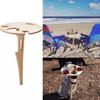 Portable Picnic Table Foldable Outdoor Camping Table Wine Bottle Holder Wooden Wine Rack For Party Fishing Beach Garden Yard