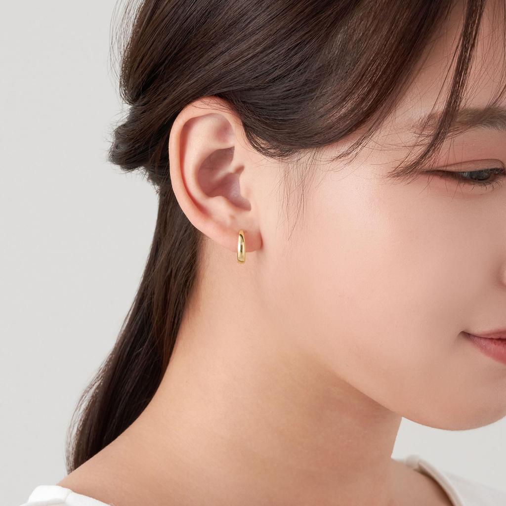 K18YG Gold Hoop Earrings AGVA1594 YG [Vendome Aoyama]