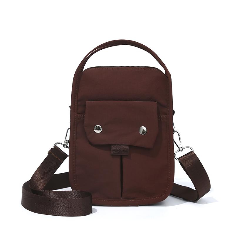Women's Nylon Handbag Solid Color Mobile Phone Bag Multi-functional Shoulder Crossbody Bag