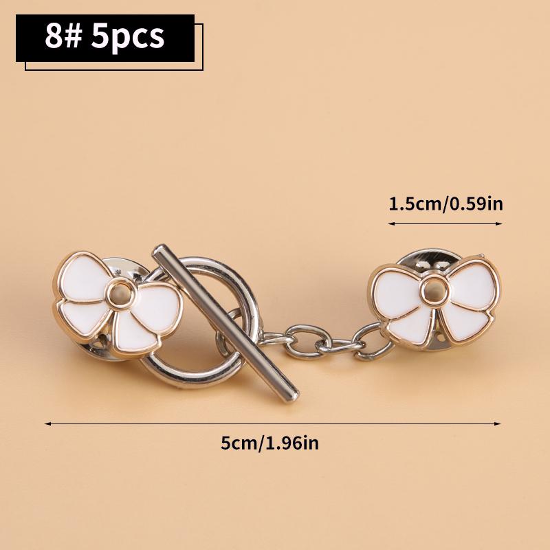 5 Sets Metal OT Button Up Clothes With No Sewing, Mother Button Up, Coat, Sweater, Cardigan, Women's Decorative Brooch Button