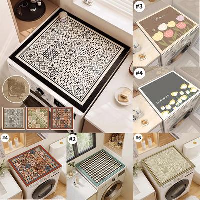 Washing Machine Dust Pad Cover Waterproof Oven Microwave Fridge Top Protector Mat Coffee Drain Pad Table Placemat Kitchen Rubber