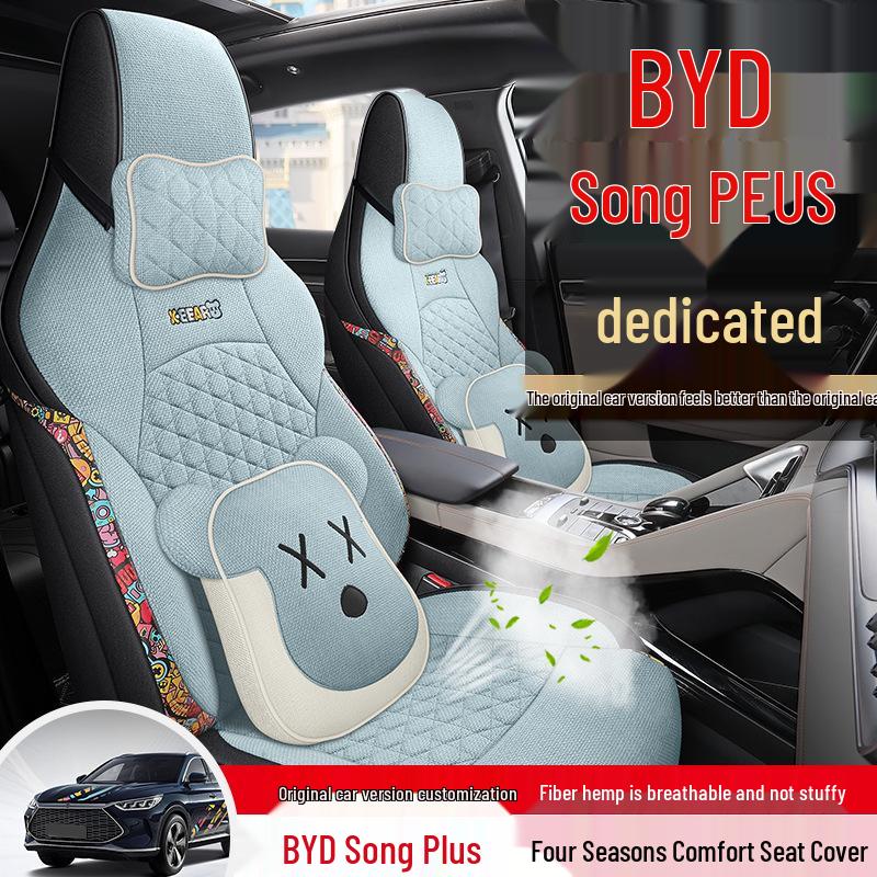 BYD Song PLUS Autositzbezug: Ganzjähriges Leinen, Rundum-Design