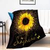 Sunflower Blanket Beautiful Sunflower Blanket Soft Flannel Lightweight Blanket Sofa Bedroom Decorative Blanket