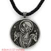 Collana vintage da uomo con ciondolo lupo vichingo