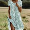 Women's Fashion Graceful Retro Floral Print Print Summer Spring Short Sleeve O-Neck Casual Dresses