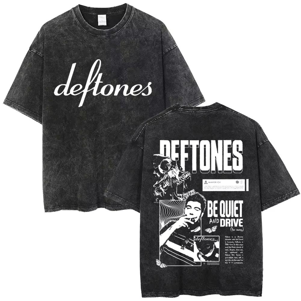 T-shirt Originale Vintage Alternativa Heavy Metal Rock Band Deftones Musica Privata Grafica Serpente Uomo Donna Cotone T-shirt Oversize