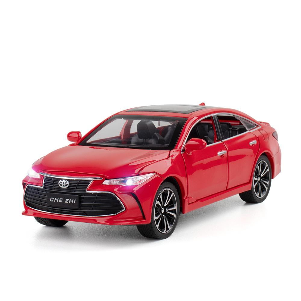 

1/24 TOYOTA Avalon игрушечная машинка для детей литая металлическая модель миниатюрная звук свет двери открываются коллекция подарок для детей красный