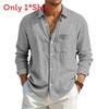 Casual Mens Cotton Linen Cardigan With Multiple Pockets For Summer And Fall Wear