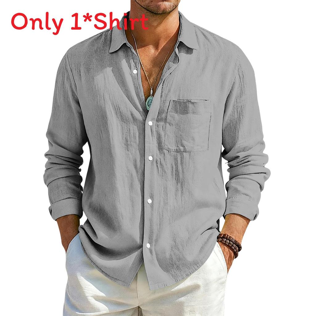Casual Mens Cotton Linen Cardigan With Multiple Pockets For Summer And Fall Wear
