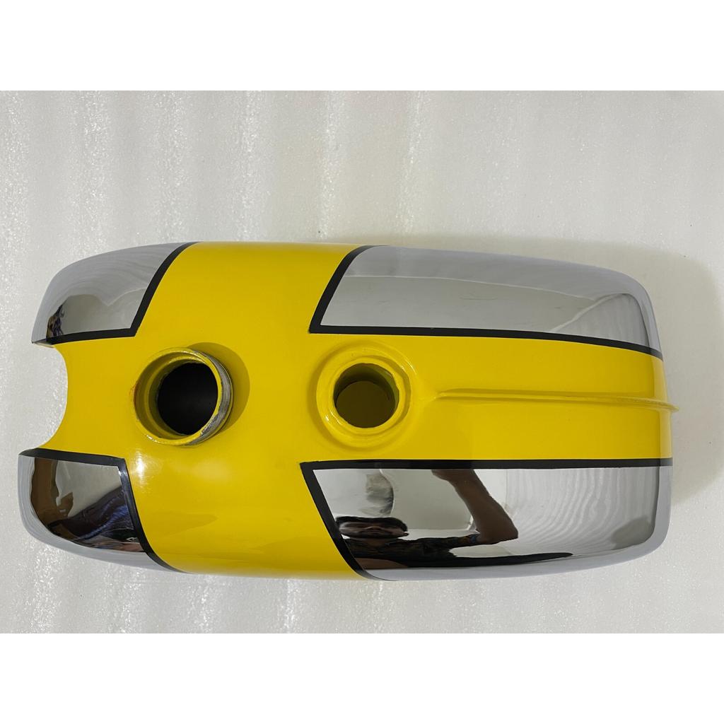 BSA B25 B50 TR25 1971-73 D355 Chrome & Yellow Painted Petrol Fuel Tank |Fit For