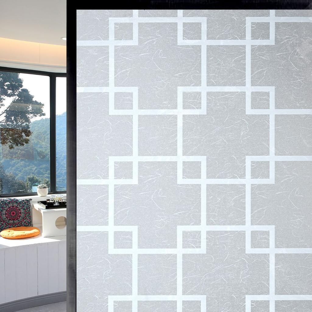 BUNPIG Matte Decorative Window Film Privacy Opaque Self Adhesive Glass Vinyl Film For Home Anti-UV Frosted Window Tint Stickers